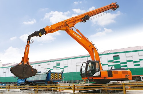 Hitachi представила экскаватор ZX350LC-5 CTA 30-метровой досягаемости