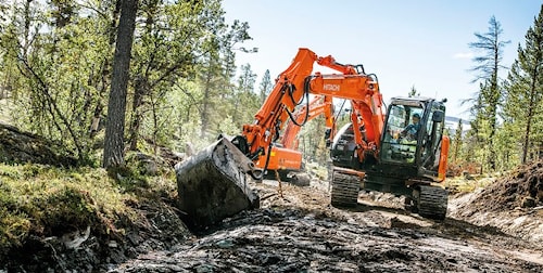 Экскаваторы Hitachi демонстрируют свою универсальность в Норвегии