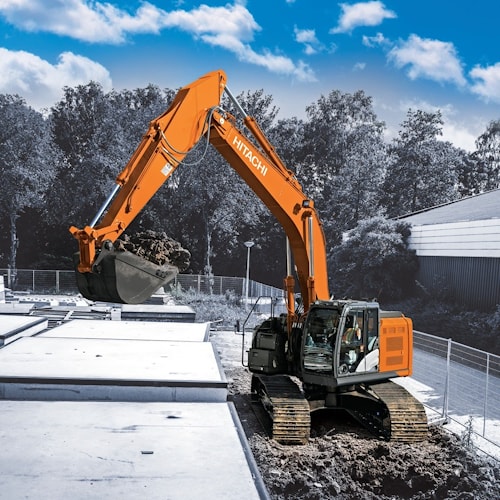 Сверхкороткий, но мощный экскаватор Hitachi ZX345USLC-6